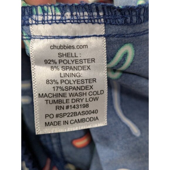 Chubbies Swim Trunks XL Neon Lights Flamingos Shorts 5.5 Tropical Beach Liner - Picture 4 of 14